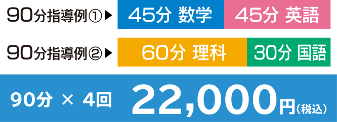 90分×4回 22,000円